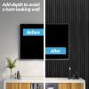 imageArt3d WPC Slat Wall Panels 8Pack 108 x 6 Inch 3D Wall Accents for Interior Wall Decor Living Room Bedroom BlackBlack