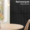 imageArt3d WPC Slat Wall Panels 8Pack 108 x 6 Inch 3D Wall Accents for Interior Wall Decor Living Room Bedroom BlackBlack