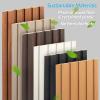 imageArt3d WPC Slat Wall Panels 8Pack 108 x 6 Inch 3D Wall Accents for Interior Wall Decor Living Room Bedroom BlackBlack