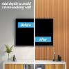 imageArt3d WPC Slat Wall Panels 8Pack 108 x 6 Inch 3D Wall Accents for Interior Wall Decor Living Room Bedroom BlackBoxwood