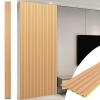 imageArt3d WPC Slat Wall Panels 8Pack 108 x 6 Inch 3D Wall Accents for Interior Wall Decor Living Room Bedroom BlackBoxwood
