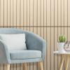 imageArt3d WPC Slat Wall Panels 8Pack 108 x 6 Inch 3D Wall Accents for Interior Wall Decor Living Room Bedroom BlackOak