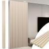 imageArt3d WPC Slat Wall Panels 8Pack 108 x 6 Inch 3D Wall Accents for Interior Wall Decor Living Room Bedroom BlackOak