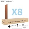 imageArt3d WPC Slat Wall Panels 8Pack 108 x 6 Inch 3D Wall Accents for Interior Wall Decor Living Room Bedroom BlackTeak