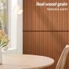 imageArt3d WPC Slat Wall Panels 8Pack 108 x 6 Inch 3D Wall Accents for Interior Wall Decor Living Room Bedroom BlackTeak