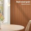 imageArt3d WPC Slat Wall Panels 8Pack 108 x 6 Inch 3D Wall Accents for Interior Wall Decor Living Room Bedroom BlackTeak