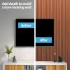 imageArt3d WPC Slat Wall Panels 8Pack 108 x 6 Inch 3D Wall Accents for Interior Wall Decor Living Room Bedroom BlackTeak