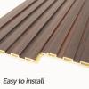 imageArt3d WPC Slat Wall Panels 8Pack 108 x 6 Inch 3D Wall Accents for Interior Wall Decor Living Room Bedroom BlackWalnut