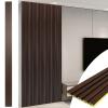 imageArt3d WPC Slat Wall Panels 8Pack 108 x 6 Inch 3D Wall Accents for Interior Wall Decor Living Room Bedroom BlackWalnut