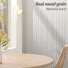imageArt3d WPC Slat Wall Panels 8Pack 108 x 6 Inch 3D Wall Accents for Interior Wall Decor Living Room Bedroom BlackWhite