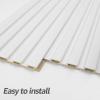 imageArt3d WPC Slat Wall Panels 8Pack 108 x 6 Inch 3D Wall Accents for Interior Wall Decor Living Room Bedroom BlackWhite