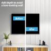 imageArt3d WPC Slat Wall Panels 8Pack 108 x 6 Inch 3D Wall Accents for Interior Wall Decor Living Room Bedroom BlackWhite