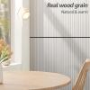 imageArt3d WPC Slat Wall Panels 8Pack 108 x 6 Inch 3D Wall Accents for Interior Wall Decor Living Room Bedroom BlackWhite
