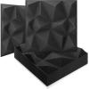 imageArt3d 20Pack Sound Proof Wall Panels Diamond Design 3D Textured Acoustic Wall Panels for Sound Absorbing Accent Wall Panels for Gaming Room Bedroom Living Room  118quotx118quot BlackBlack
