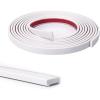 imageArt3d 30 Ft Peel and Stick Flexible Vinyl Molding Trim for Wall Tile Edges Kitchen backsplash Mirrior Frame in SliverWhite