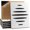imageArt3d 6Pack SelfAdhesive Soundproof Acoustic Panels for Wall 16 x 12 Inch Wave Design Noise Block with Polyester ampamp Foam for Bedroom Studio OfficeWhite  Style1