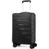 imageArt3d Lightweight PP Luggage 3 Piece Set Lock Spinner with ImpactResistant Design for Business and VacationBlack
