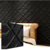 imageArt3d PVC 3D Wall Panel Decorative Wall Tile in White 12Pack 197quotx197quotBlack