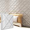 imageArt3d PVC 3D Wall Panel Decorative Wall Tile in White 12Pack 197quotx197quotMatt White