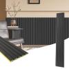 imageArt3d WPC Slat Wall Panels 8Pack 108 x 6 Inch 3D Wall Accents for Interior Wall Decor Living Room Bedroom BlackBlack