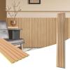 imageArt3d WPC Slat Wall Panels 8Pack 108 x 6 Inch 3D Wall Accents for Interior Wall Decor Living Room Bedroom BlackBoxwood