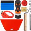 imageArt3d Wallpaper Smoothing Tool Kits MultiFunction Smoothing Tool Set for Peel and Stick Contact Paper Vinyl Window Film Car WrapPractical Style H