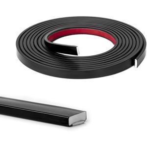 imageArt3d 30 Ft Peel and Stick Flexible Vinyl Molding Trim for Wall Tile Edges Kitchen backsplash Mirrior Frame in SliverBlack