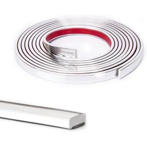 imageArt3d 30 Ft Peel and Stick Flexible Vinyl Molding Trim for Wall Tile Edges Kitchen backsplash Mirrior Frame in SliverStainless Steel