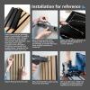 imageArt3d 2 Wood Slat Acoustic Panels for Wall and Ceiling  3D Fluted Sound Absorbing Panel with Wood Finish  Matte BlackMatte Black
