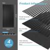imageArt3d 2 Wood Slat Acoustic Panels for Wall and Ceiling  3D Fluted Sound Absorbing Panel with Wood Finish  Matte BlackMatte Black