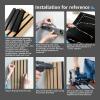 imageArt3d 2 Wood Slat Acoustic Panels for Wall and Ceiling  3D Fluted Sound Absorbing Panel with Wood Finish  Matte BlackMatte Black