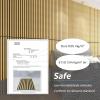 imageArt3d 2 Wood Slat Acoustic Panels for Wall and Ceiling  3D Fluted Sound Absorbing Panel with Wood Finish  Matte BlackOak