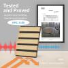 imageArt3d 2 Wood Slat Acoustic Panels for Wall and Ceiling  3D Fluted Sound Absorbing Panel with Wood Finish  Matte BlackOak