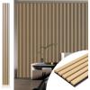 imageArt3d 2 Wood Slat Acoustic Panels for Wall and Ceiling  3D Fluted Sound Absorbing Panel with Wood Finish  Matte BlackOak