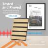imageArt3d 2 Wood Slat Acoustic Panels for Wall and Ceiling  3D Fluted Sound Absorbing Panel with Wood Finish  Matte BlackOak
