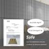 imageArt3d 2 Wood Slat Acoustic Panels for Wall and Ceiling  3D Fluted Sound Absorbing Panel with Wood Finish  Matte BlackSilver