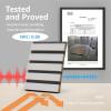 imageArt3d 2 Wood Slat Acoustic Panels for Wall and Ceiling  3D Fluted Sound Absorbing Panel with Wood Finish  Matte BlackSilver
