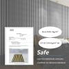 imageArt3d 2 Wood Slat Acoustic Panels for Wall and Ceiling  3D Fluted Sound Absorbing Panel with Wood Finish  Matte BlackSilver