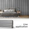 imageArt3d 2 Wood Slat Acoustic Panels for Wall and Ceiling  3D Fluted Sound Absorbing Panel with Wood Finish  Matte BlackSilver