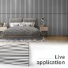 imageArt3d 2 Wood Slat Acoustic Panels for Wall and Ceiling  3D Fluted Sound Absorbing Panel with Wood Finish  Matte BlackSilver