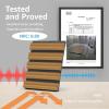 imageArt3d 2 Wood Slat Acoustic Panels for Wall and Ceiling  3D Fluted Sound Absorbing Panel with Wood Finish  Matte BlackTeak