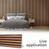 imageArt3d 2 Wood Slat Acoustic Panels for Wall and Ceiling  3D Fluted Sound Absorbing Panel with Wood Finish  Matte BlackWalnut