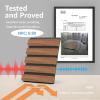 imageArt3d 2 Wood Slat Acoustic Panels for Wall and Ceiling  3D Fluted Sound Absorbing Panel with Wood Finish  Matte BlackWalnut