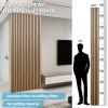 imageArt3d 2 Wood Slat Acoustic Panels for Wall and Ceiling  3D Fluted Sound Absorbing Panel with Wood Finish  Matte BlackWalnut
