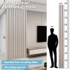 imageArt3d 2 Wood Slat Acoustic Panels for Wall and Ceiling  3D Fluted Sound Absorbing Panel with Wood Finish  Matte BlackWhite Elm