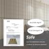 imageArt3d 2 Wood Slat Acoustic Panels for Wall and Ceiling  3D Fluted Sound Absorbing Panel with Wood Finish  Matte BlackWhite Elm