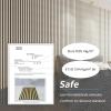 imageArt3d 2 Wood Slat Acoustic Panels for Wall and Ceiling  3D Fluted Sound Absorbing Panel with Wood Finish  Matte BlackWhite Elm