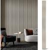 imageArt3d 2 Wood Slat Acoustic Panels for Wall and Ceiling  3D Fluted Sound Absorbing Panel with Wood Finish  Matte BlackWhite Elm