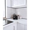 imageArt3d 25 Ft Peel and Stick Trim for Backsplash Tile Edge SelfAdhesive Liner for Corner Decor in Stainless SteelBlack