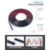 imageArt3d 25 Ft Peel and Stick Trim for Backsplash Tile Edge SelfAdhesive Liner for Corner Decor in Stainless SteelBlack